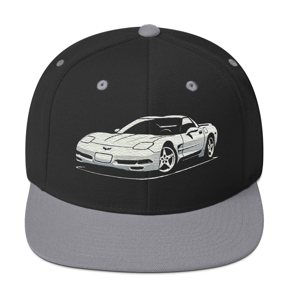 Silhouette of a C5 Corvette cap for 5th Gen Vette Owners snapback hat