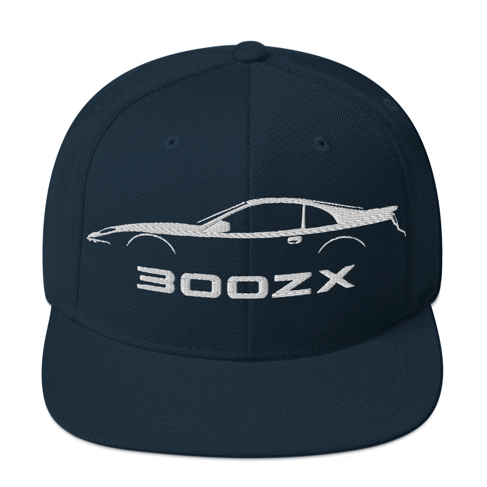 Japanese Car Culture 300zx 1990s JDM custom embroidered silhouette outline Snapback Hat snap back cap