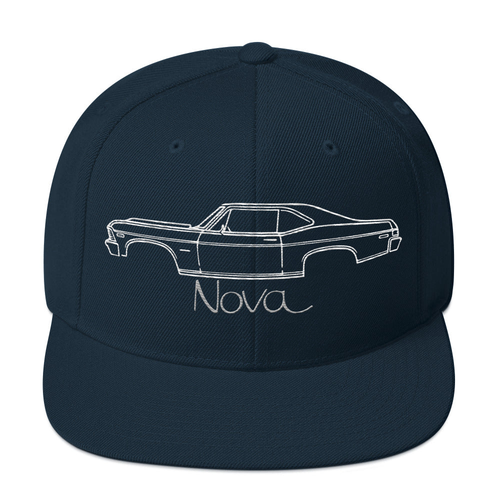 1969 Chevy Nova hat for Classic Car Enthusiasts Muscle Cars Owners Gear Heads snapback Cap