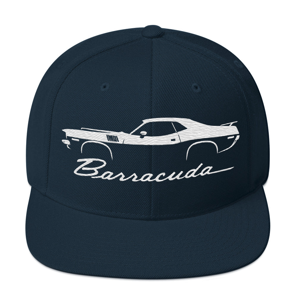 1971 Barracuda snapback hat for Muscle Car Enthusiasts American Classic Cars 71 Cuda Cap