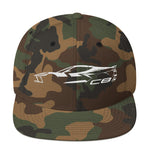 2024 Corvette C8 hat for Vette Drivers Arctic White Minimalist Silhouette Custom snapback Cap