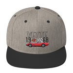 1968 Corvette Red Vette C3 Classic Car Snapback Hat adjustable snap back