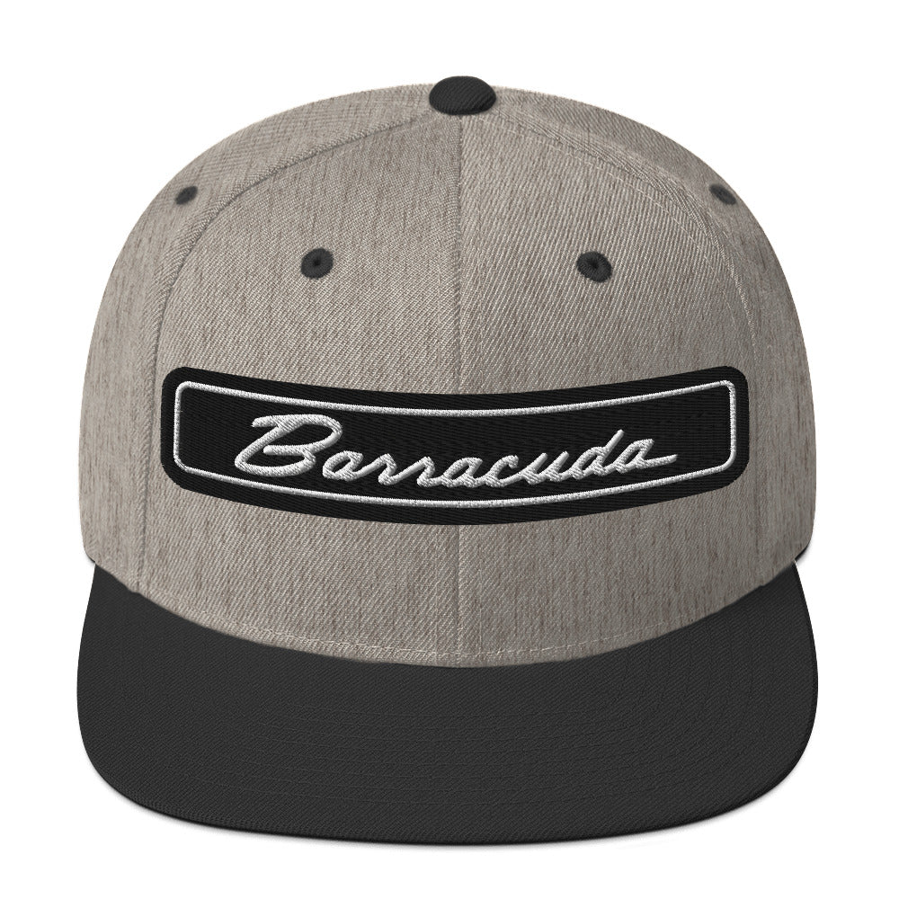 1971 - 1974 Barrcuda Script Muscle Car Enthusiasts snapback hat for Classic Car Owners Drivers Cuda Cap