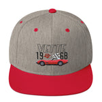 1968 Corvette Red Vette C3 Classic Car Snapback Hat adjustable snap back