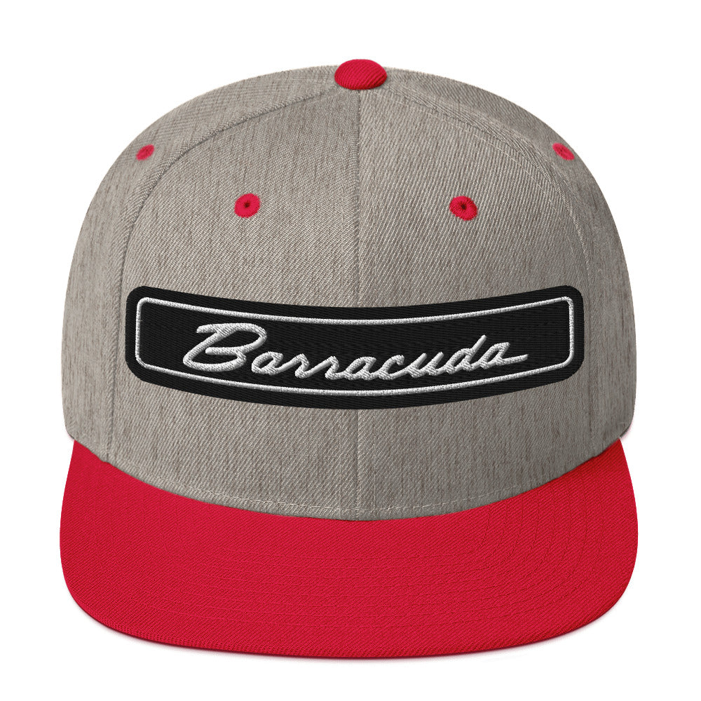 1971 - 1974 Barrcuda Script Muscle Car Enthusiasts snapback hat for Classic Car Owners Drivers Cuda Cap