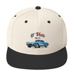 1961 Corvette C1 Jewel Blue 61 Vette Owner Classic Car embroidered Snapback Hat adjustable snap back