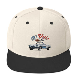 1960 Corvette Convertible C1 American Classic Car Automotive Nostalgia Snapback Hat adjustable snap back