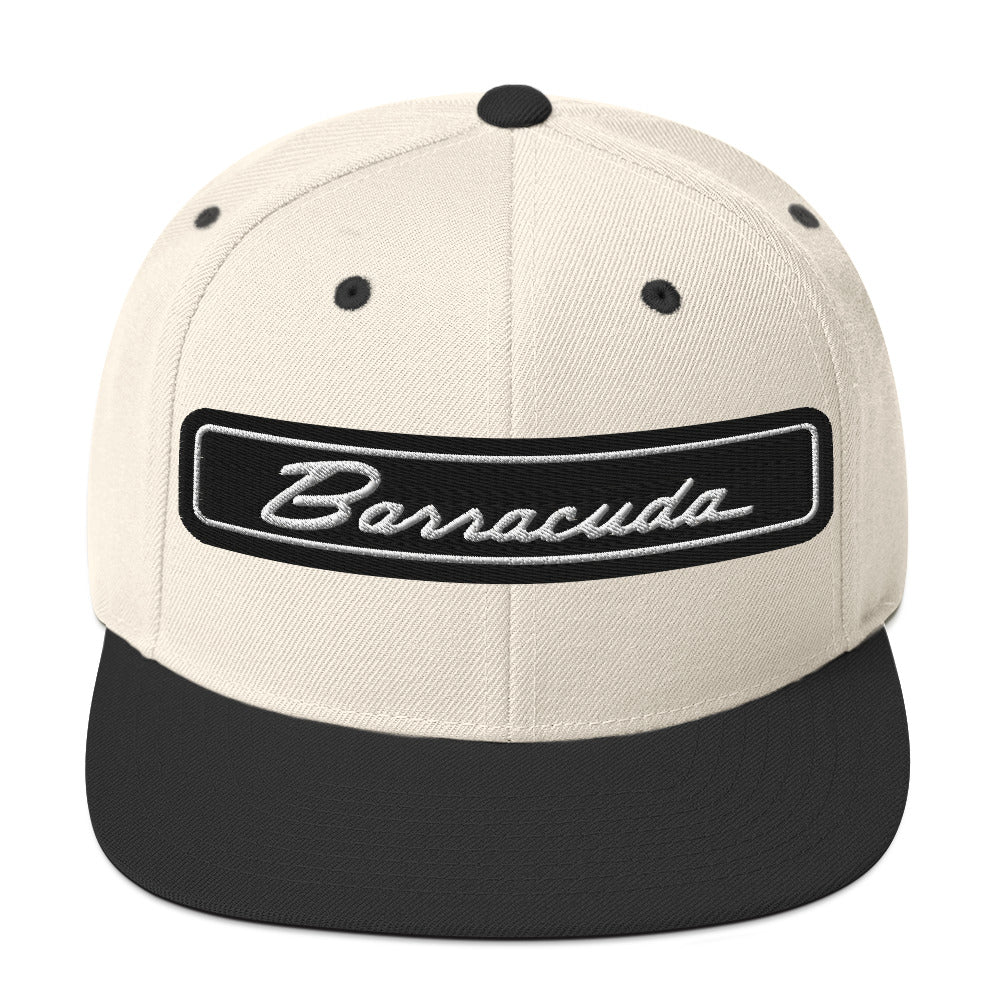 1971 - 1974 Barrcuda Script Muscle Car Enthusiasts snapback hat for Classic Car Owners Drivers Cuda Cap