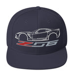 C7 Corvette Z06 snapback hat for 7th Gen Vette Drivers Owners Custom Car Show adjustable Cap