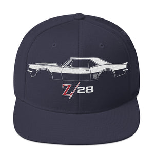 First Generation 1967 Camaro Z28 hat for Chevy Muscle Car Owners Snapback Cap