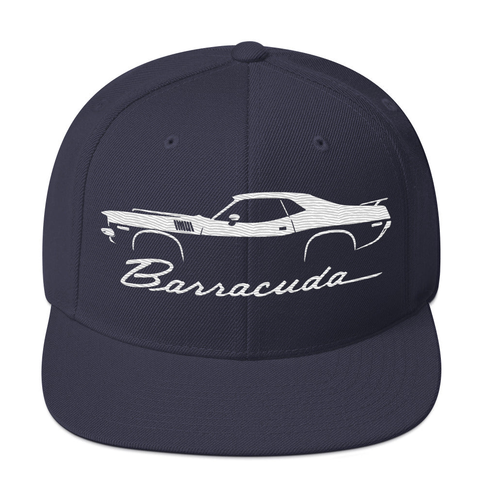 1971 Barracuda snapback hat for Muscle Car Enthusiasts American Classic Cars 71 Cuda Cap