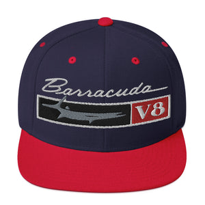 Front Fender Emblem 1968 Barracuda V8 68 Cuda snapback hat for Classic Car Owners Muscle Cars Enthusiasts Mechanics Gear Heads