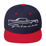 1964 Galaxie Silhouette Emblem snapback hat for American Classic Car Owners Automotive Cap