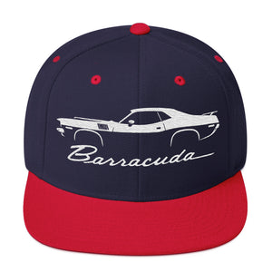 1971 Barracuda snapback hat for Muscle Car Enthusiasts American Classic Cars 71 Cuda Cap