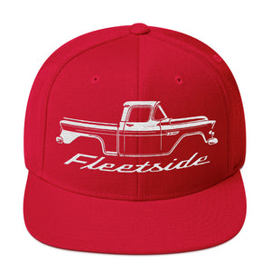 1958 Chevy Apache Fleetside hat for Antique Pickup Truck Owners Snapback Cap