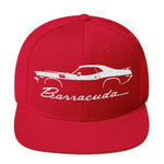 1971 Barracuda snapback hat for Muscle Car Enthusiasts American Classic Cars 71 Cuda Cap