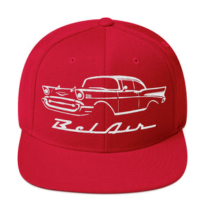 1957 Bel Air hat for Antique Chevy Owners Classic Car Enthusiasts 57 Belair snapback Cap