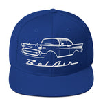 1957 Bel Air hat for Antique Chevy Owners Classic Car Enthusiasts 57 Belair snapback Cap