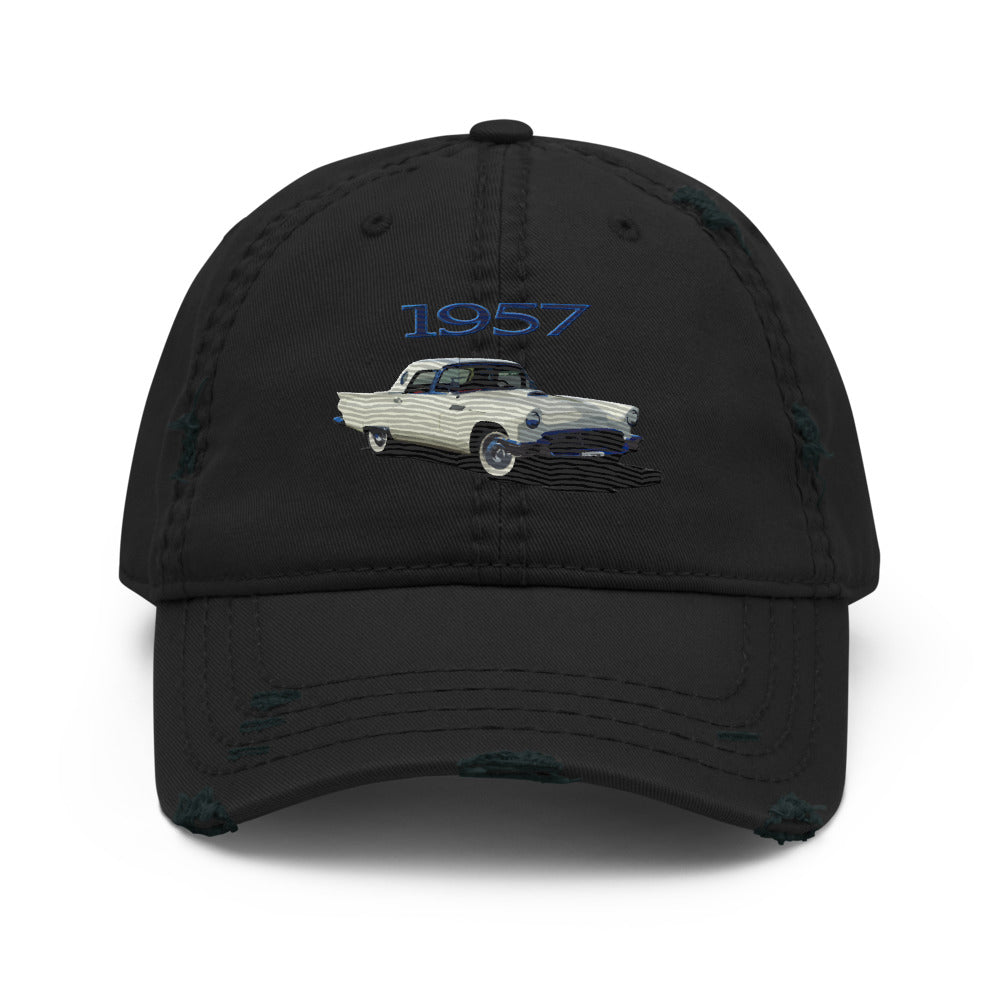 1957 Thunderbird 57 T-bird American Antique Car Distressed Dad Hat