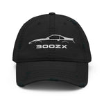 Japanese Car Culture 300zx 1990s JDM custom embroidered silhouette outline Distressed Dad Hat