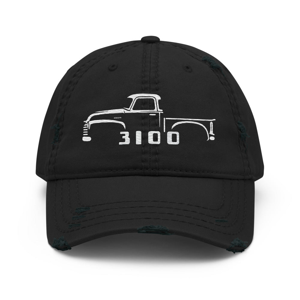 1953 Chevy 3100 Dad hat for Antique Pickup Truck Owners Automotive distressed Cap