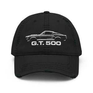 1968 GT500 distressed Dad hat for American Classic Muscle Car Enthusiasts Automotive Cap