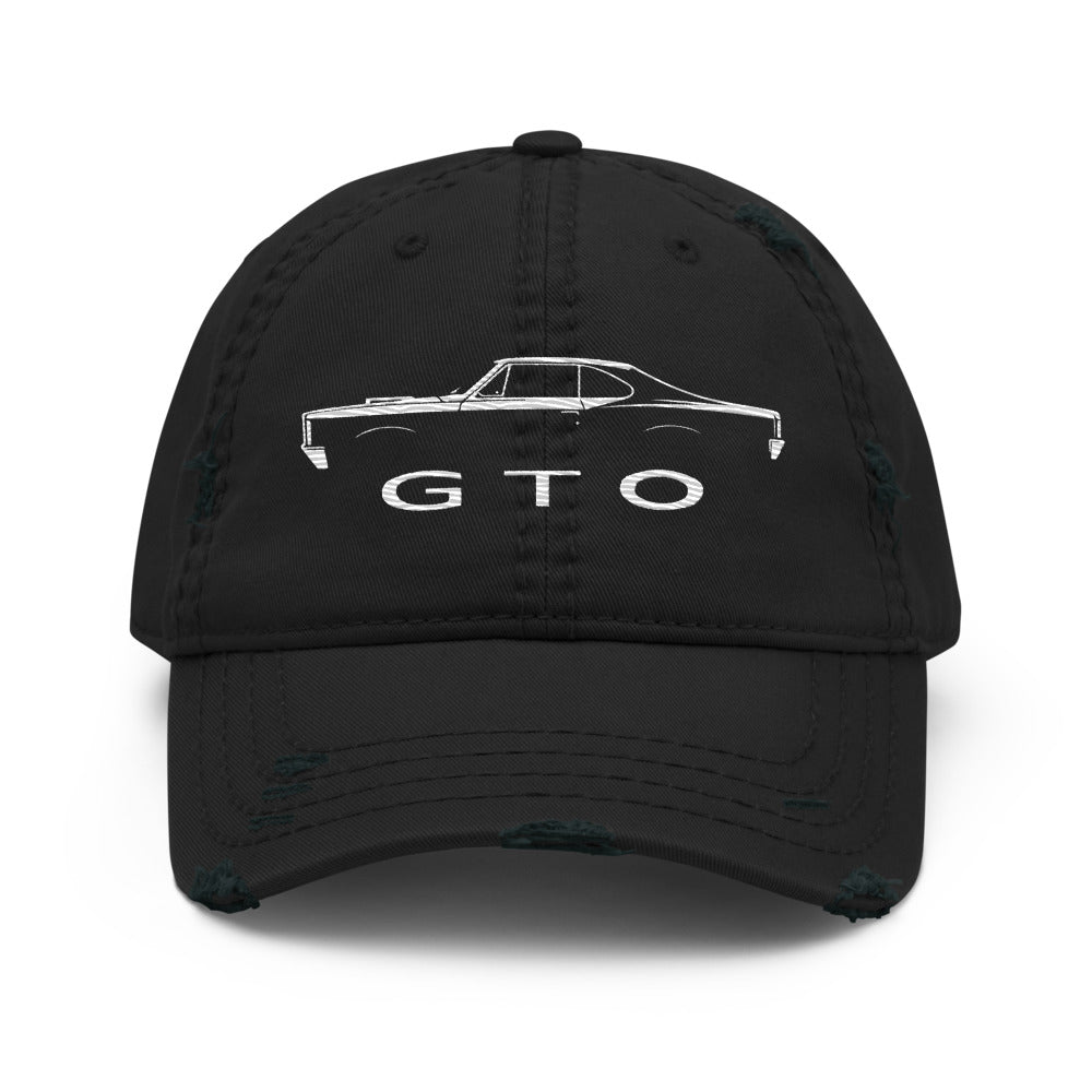 1966 GTO Dad hat for American Classic Car Enthusiats Automotive distressed Cap