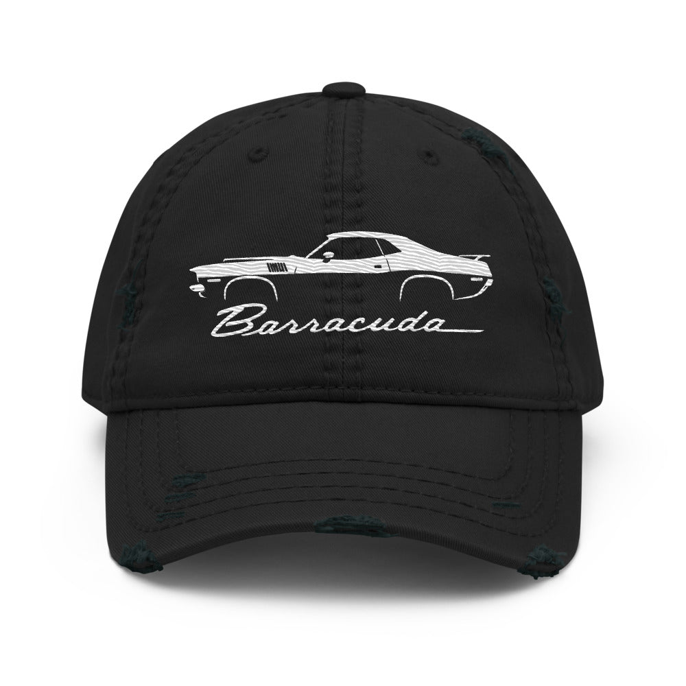 1971 Barracuda hat for Muscle Car Enthusiasts American Classic Cars 71 Cuda Distressed Cap