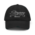 1969 Corvette C3 Stingray dad hat for Chevy Drivers Custom 69 Vette Line Art distressed Cap