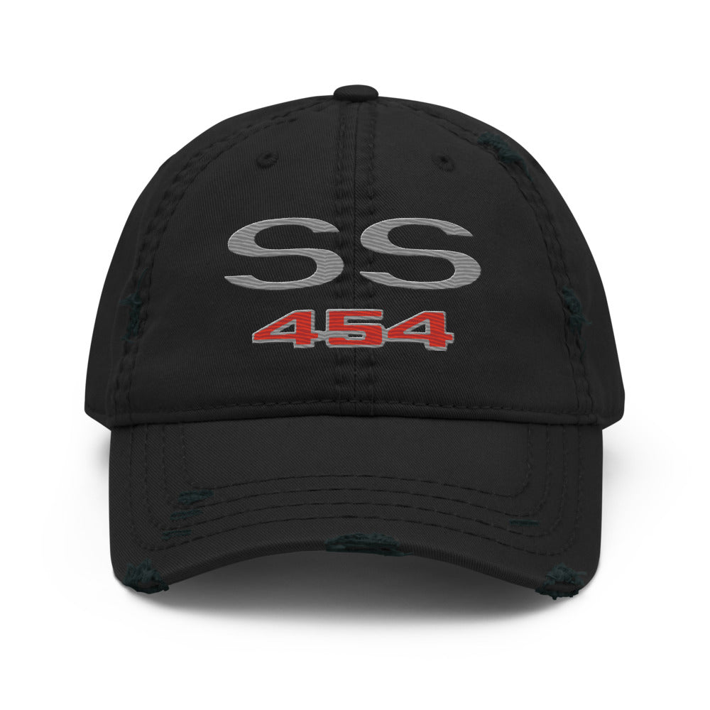 Chevelle SS 454 distressed Dad hat for Classic Chevy Muscle Car Owners Enthusiasts Gear Heads Cap