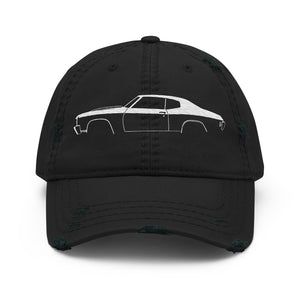 1970 Chevy Chevelle Dad hat for Muscle Car Fans Gearheads and Mechanics distressed cap