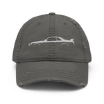 Japan Car Culture 90s JDM R34 GTR Outline Silhouette Japanese Monster GT-R Embroidered Distressed Dad Hat