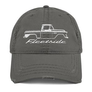 1958 Chevy Apache Fleetside Dad hat for Antique Pickup Truck Owners distressed Cap