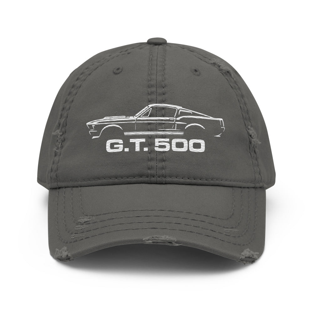 1968 GT500 distressed Dad hat for American Classic Muscle Car Enthusiasts Automotive Cap