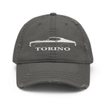 Silhouette 1972 Gran Torino hat for Muscle car Owners Enthusiasts Automotive distressed Cap