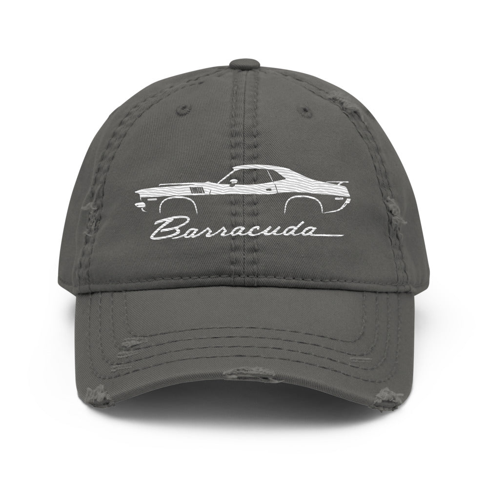 1971 Barracuda hat for Muscle Car Enthusiasts American Classic Cars 71 Cuda Distressed Cap