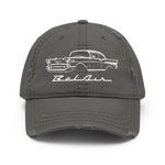 1957 Bel Air Dad hat for Antique Chevy Owners Classic Car Enthusiasts 57 Belair distressed Cap