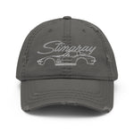 1969 Corvette C3 Stingray dad hat for Chevy Drivers Custom 69 Vette Line Art distressed Cap