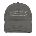 Sports Car Silhouette C5 Hat in charcoal, front view