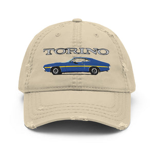 1972 Gran Torino Blue Muscle Car Owner Distressed Dad Hat