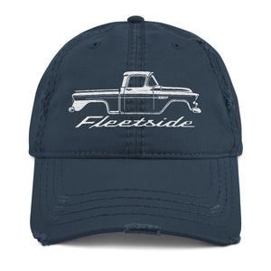 1958 Chevy Apache Fleetside Dad hat for Antique Pickup Truck Owners distressed Cap