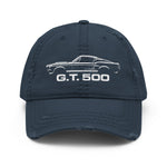 1968 GT500 distressed Dad hat for American Classic Muscle Car Enthusiasts Automotive Cap