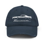 1971 Barracuda hat for Muscle Car Enthusiasts American Classic Cars 71 Cuda Distressed Cap