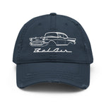 1957 Bel Air Dad hat for Antique Chevy Owners Classic Car Enthusiasts 57 Belair distressed Cap