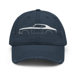 1970 Chevy Chevelle Dad hat for Muscle Car Fans Gearheads and Mechanics distressed cap