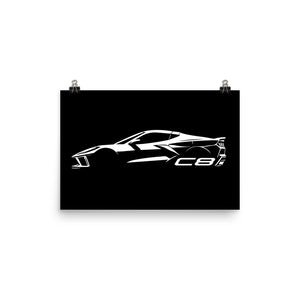 2020-2024 Corvette C8 Z51 Coupe Silhouette Rear Hatch Decal Sticker 2020-2024 Corvette C8 Z51 Coupe Silhouette Rear Hatch Decal Sticker