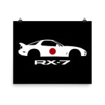 RX-7 JDM Japanese Rotary Engine RX7 Poster for Garage Office Man Cave Automotive Art