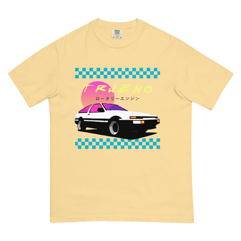 Retro Old School Car Graphic AE86 Trueno JDM 80s 90s Aesthetic - Men’s garment-dyed heavyweight t-shirt