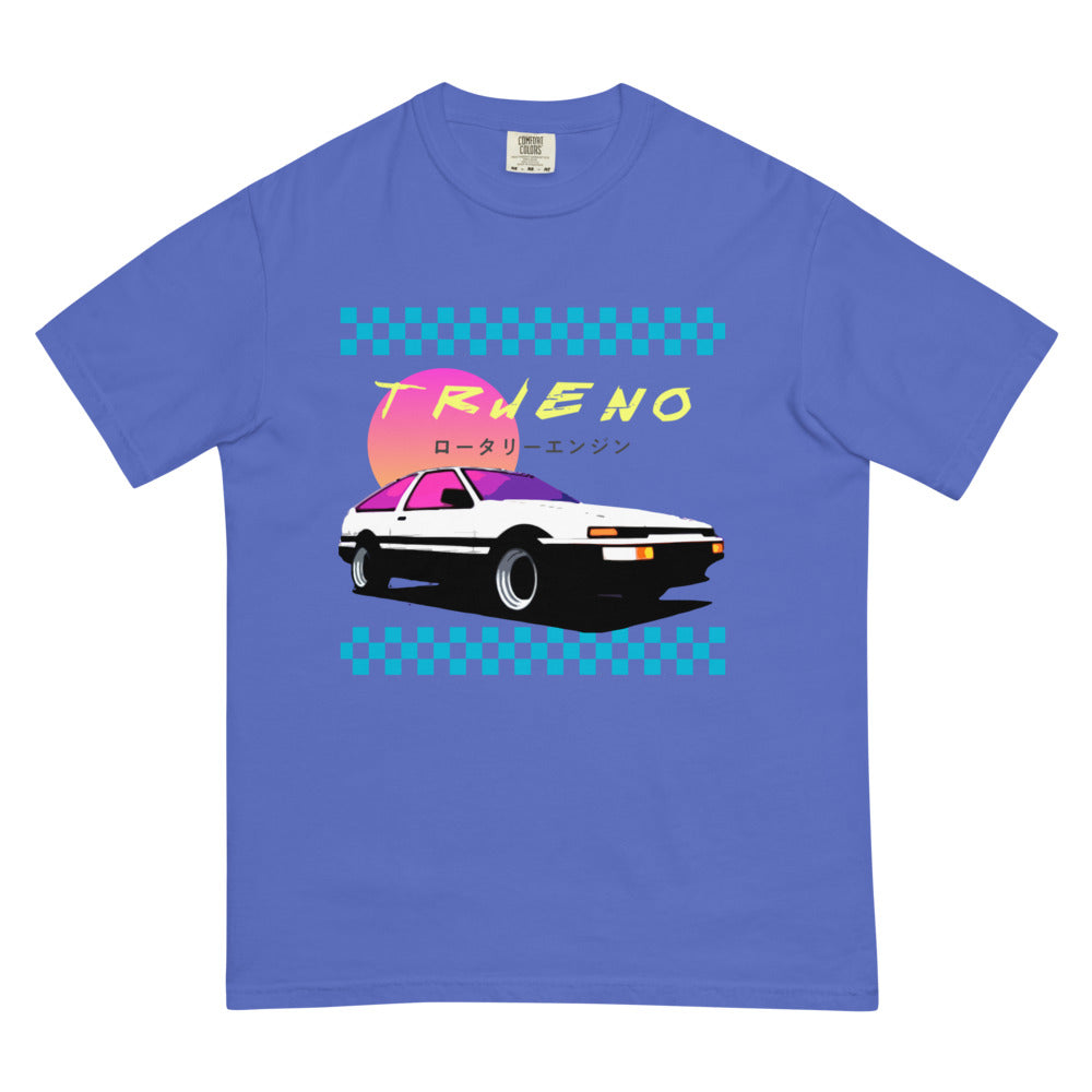 Retro Old School Car Graphic AE86 Trueno JDM 80s 90s Aesthetic - Men’s garment-dyed heavyweight t-shirt