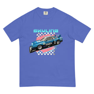 Retro Old School Car Graphic Skyline Super Silhouette 1984 JDM 80s 90s Nostalgia heavyweight t-shirt